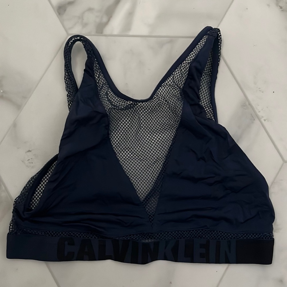 Calvin Klein navy mesh bralette